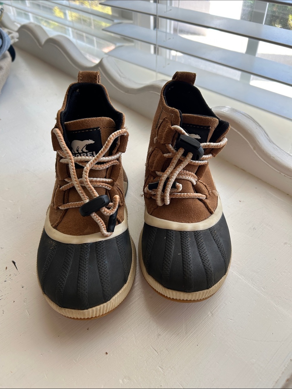 Sorel Kids Brown and Black Waterproof Duck Boots